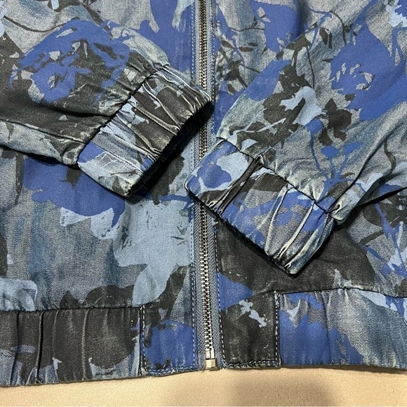 JUICY COUTURE Chambray Floral Bomber Jacket - Picture 4 of 8